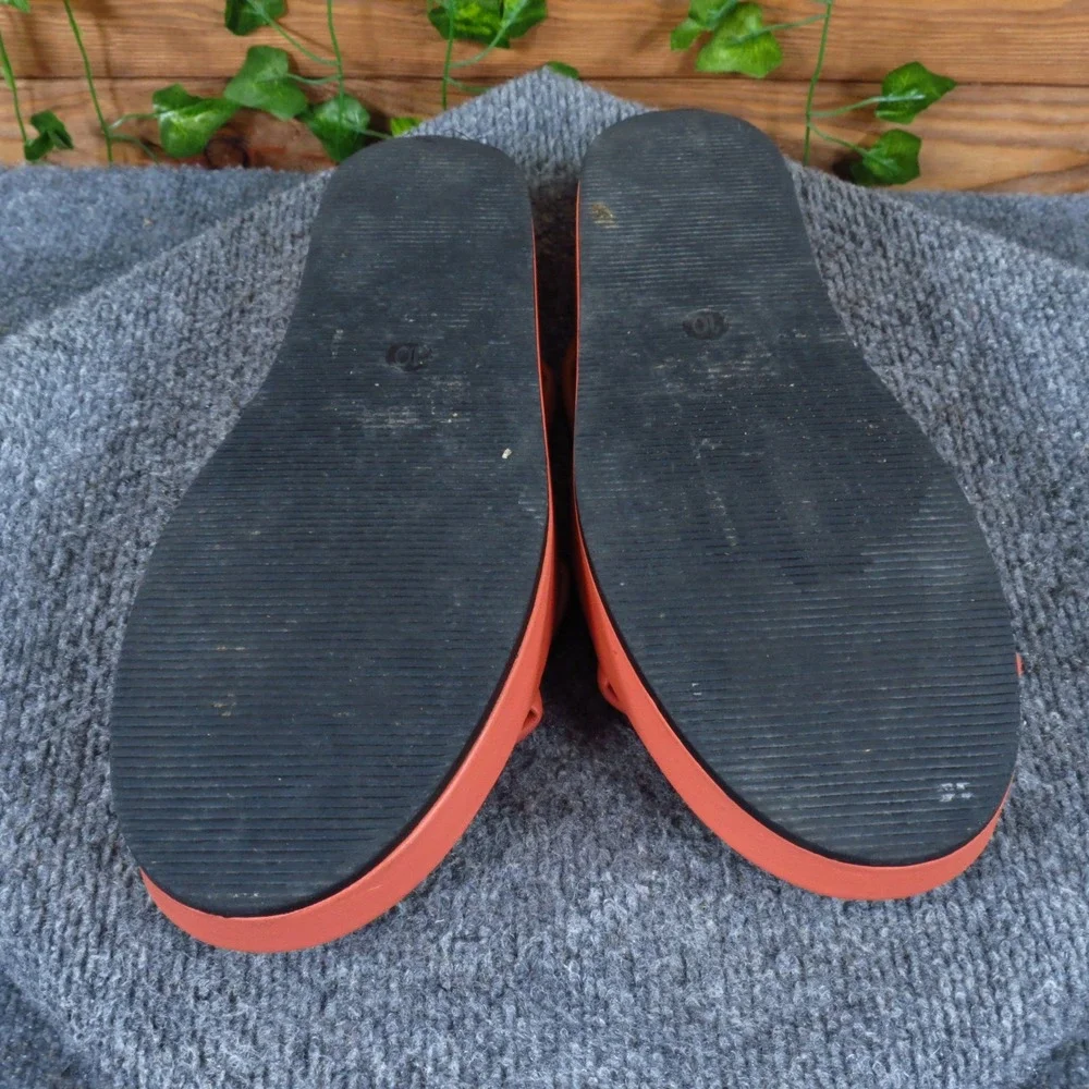 A New Day Dory Women Sandals Size 10 Platform Slide Summer Fashion Orange Coral